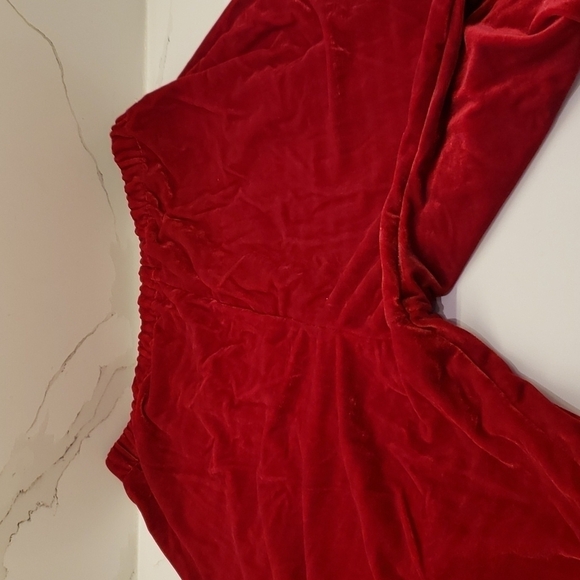 REGAL Crimson Deluxe Plush 6 Piece Santa Suit Fits XL Halloween Costume - Picture 8 of 15